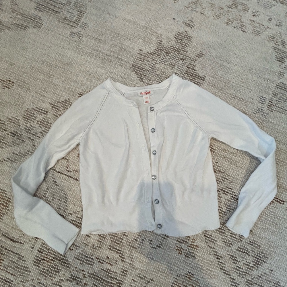 White Button-Up Cardigan